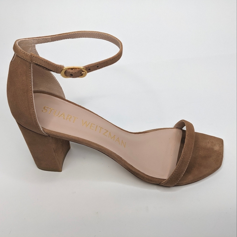 Stuart Weitzman Amelina Block Heel Suede Heel Size 6.5